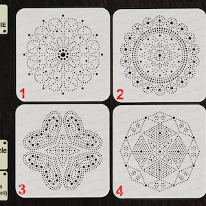 Mandala Art Stencils, Dotted Art Mandala Stencils