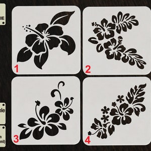 Hibiscus flower Stencil, Custom Stencil, Any Font, Any Design, Any Size, Stencils