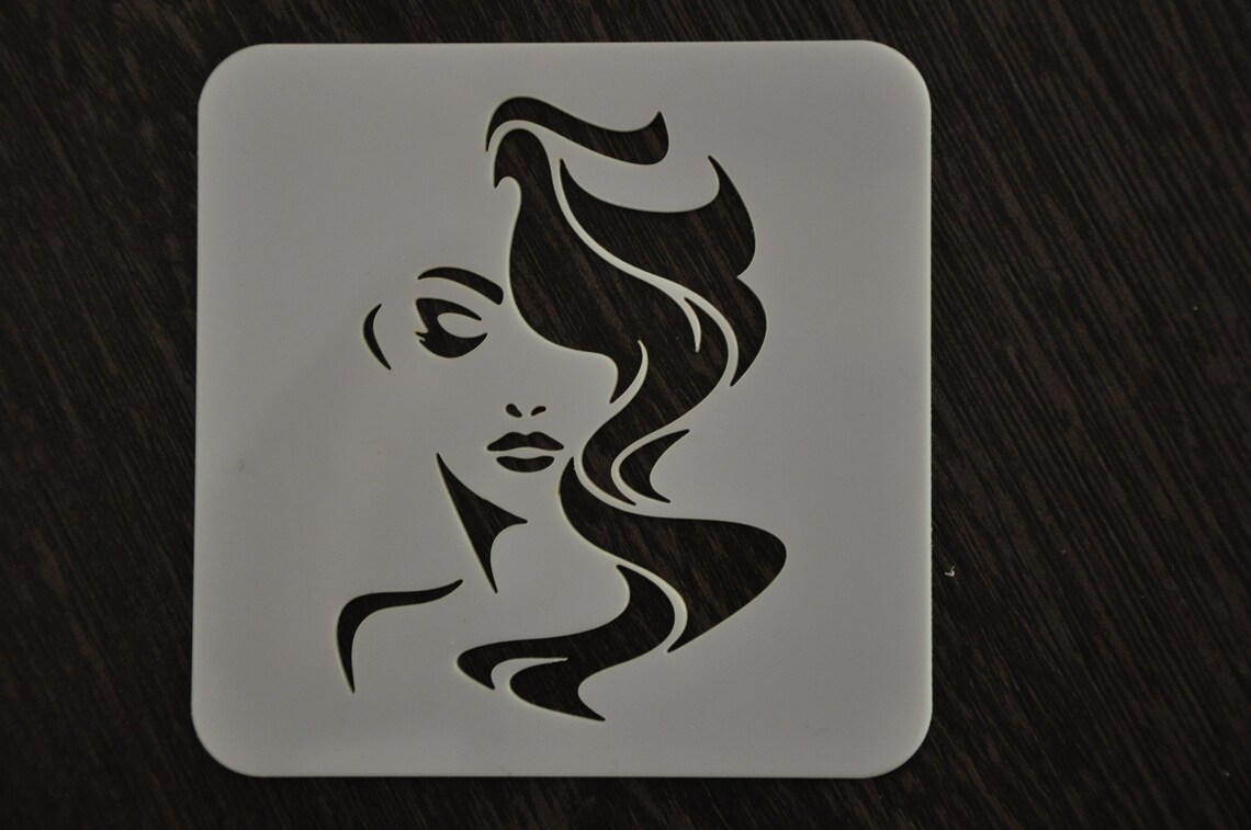 Women Stencil Woman's Face Stencil Custom Stencil Any Etsy
