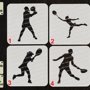 Tennis Player Stencil