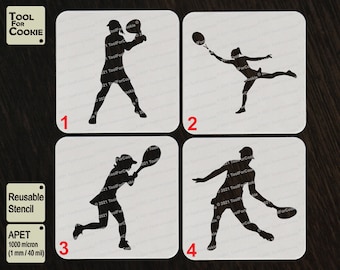 Tennis Player Stencil