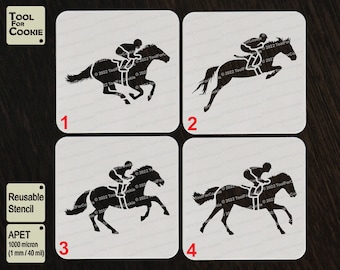 跳躍する馬のステンシル