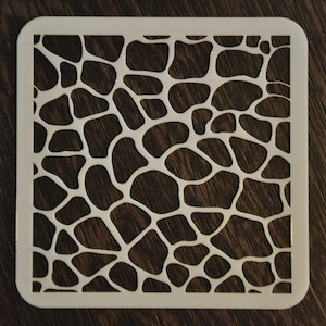 Giraffe stencil, Giraffe pattern stencil, Animal print stencil