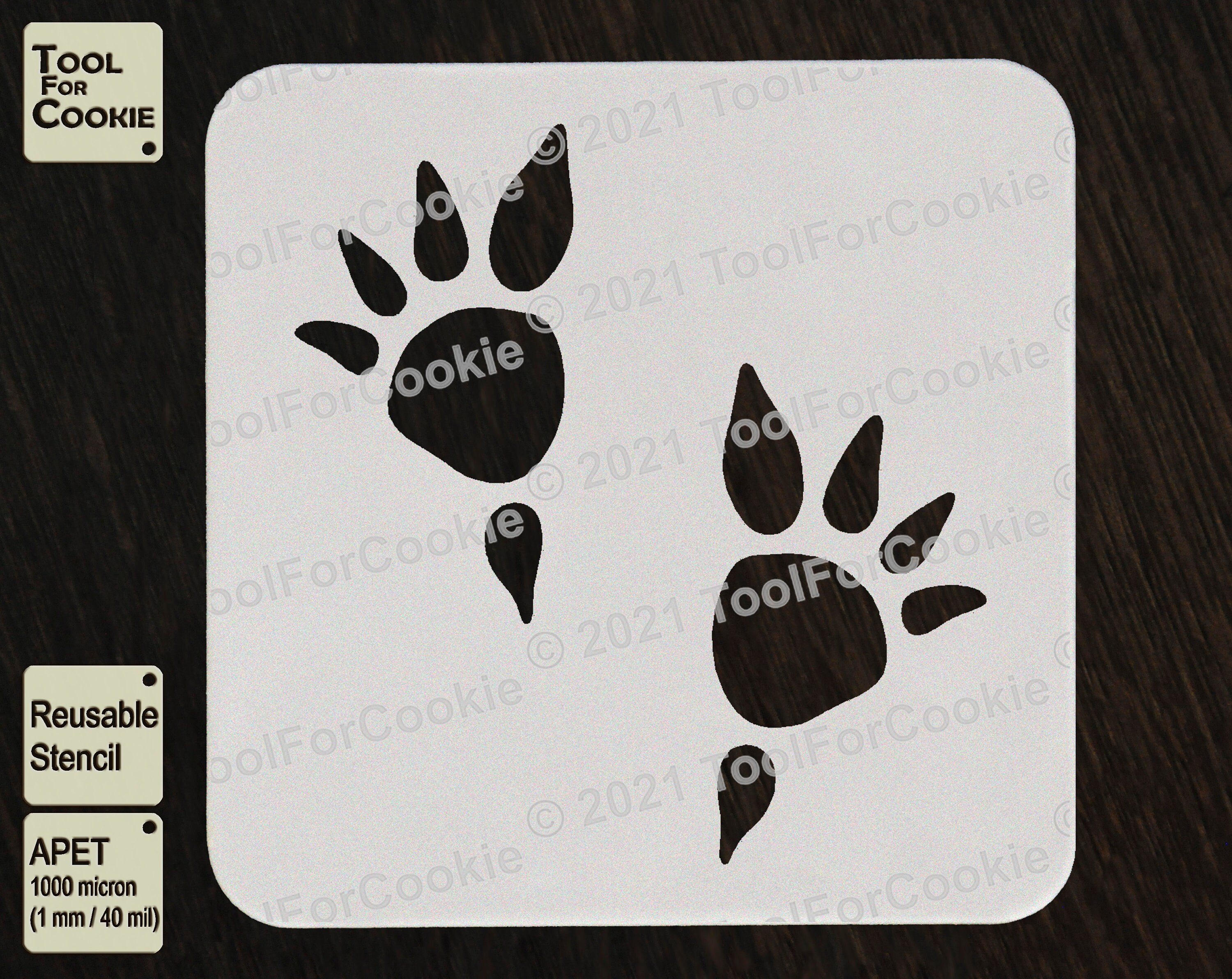 Dinosaur Footprint Stencil Etsy UK