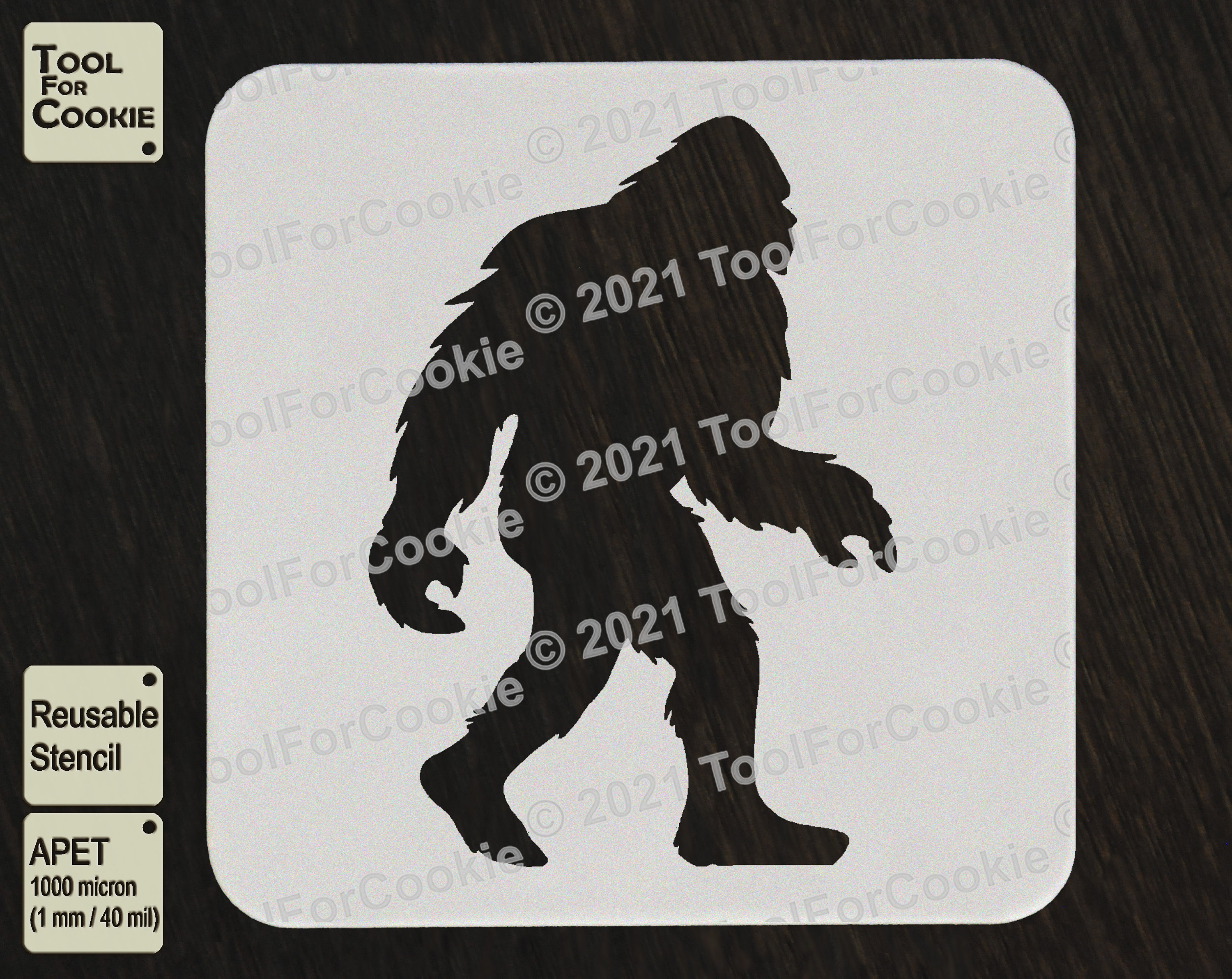 Bigfoot Stencil Sasquatch Stencil Etsy bigfoot-stencil-sasquatch-stencil-etsy