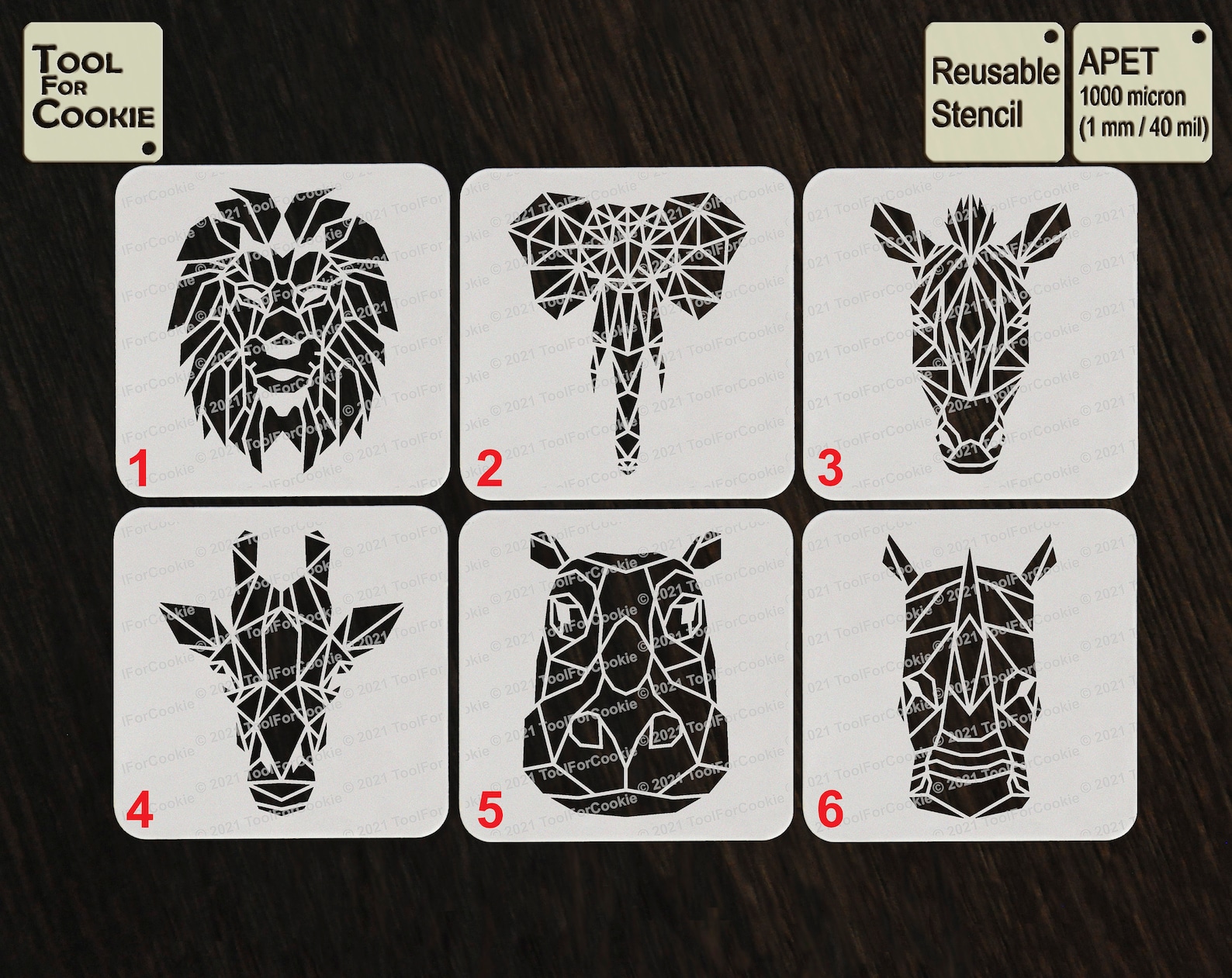 African Animals Stencil | Etsy