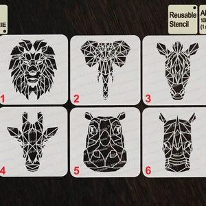 African Animals Stencil