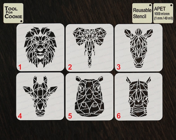 African Animals Stencil | Etsy