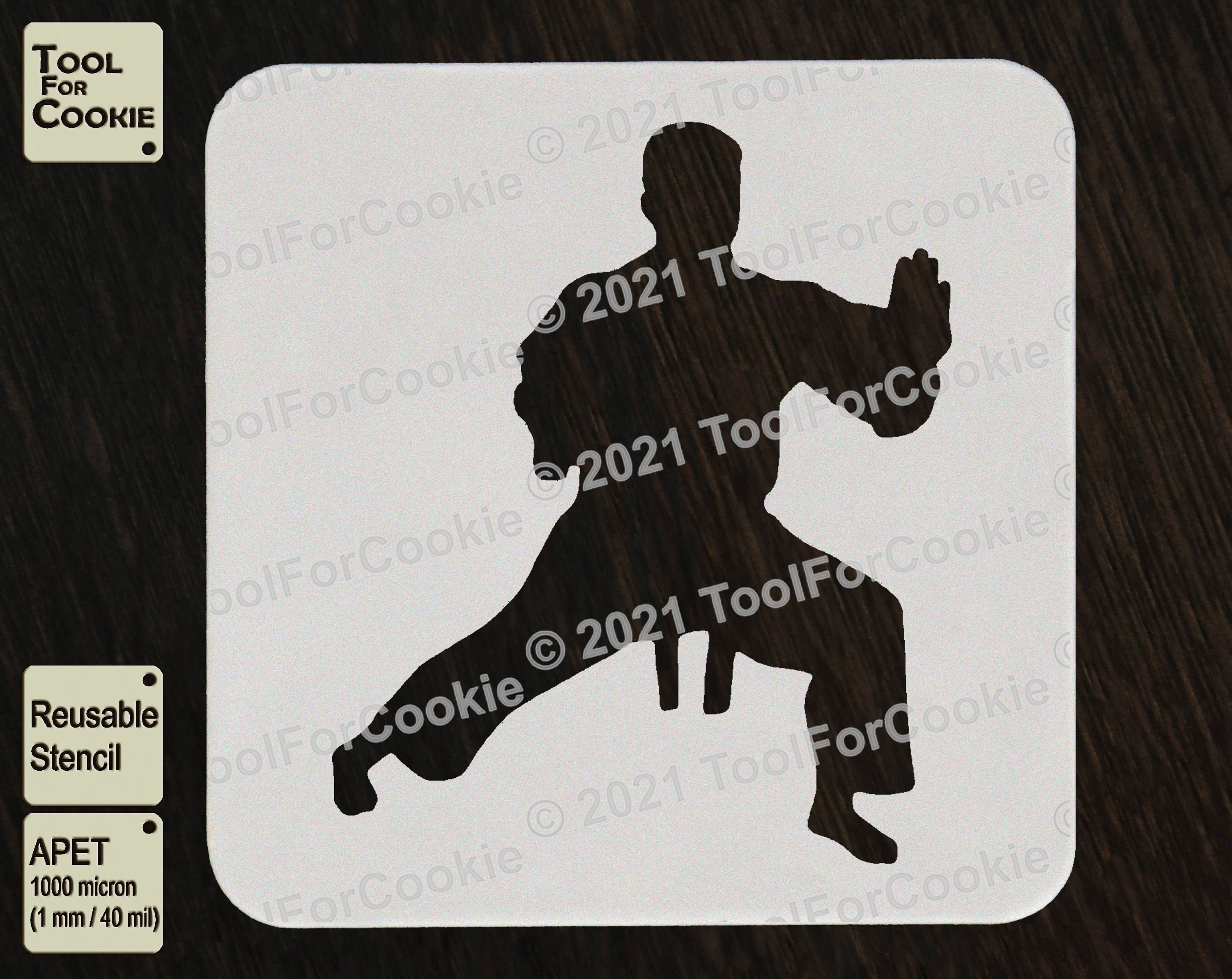 Karate Player Stencil Karate Stencil Custom Stencil Any - Etsy