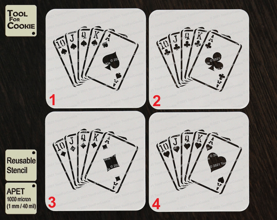 Playing Card Suit Stencil - Etsy Australia