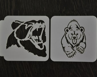 Plantilla de oso enojado, plantilla personalizada, cualquier fuente, cualquier diseño, cualquier tamaño, plantillas