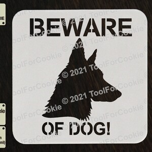 Beware of Dog Stencil - Etsy