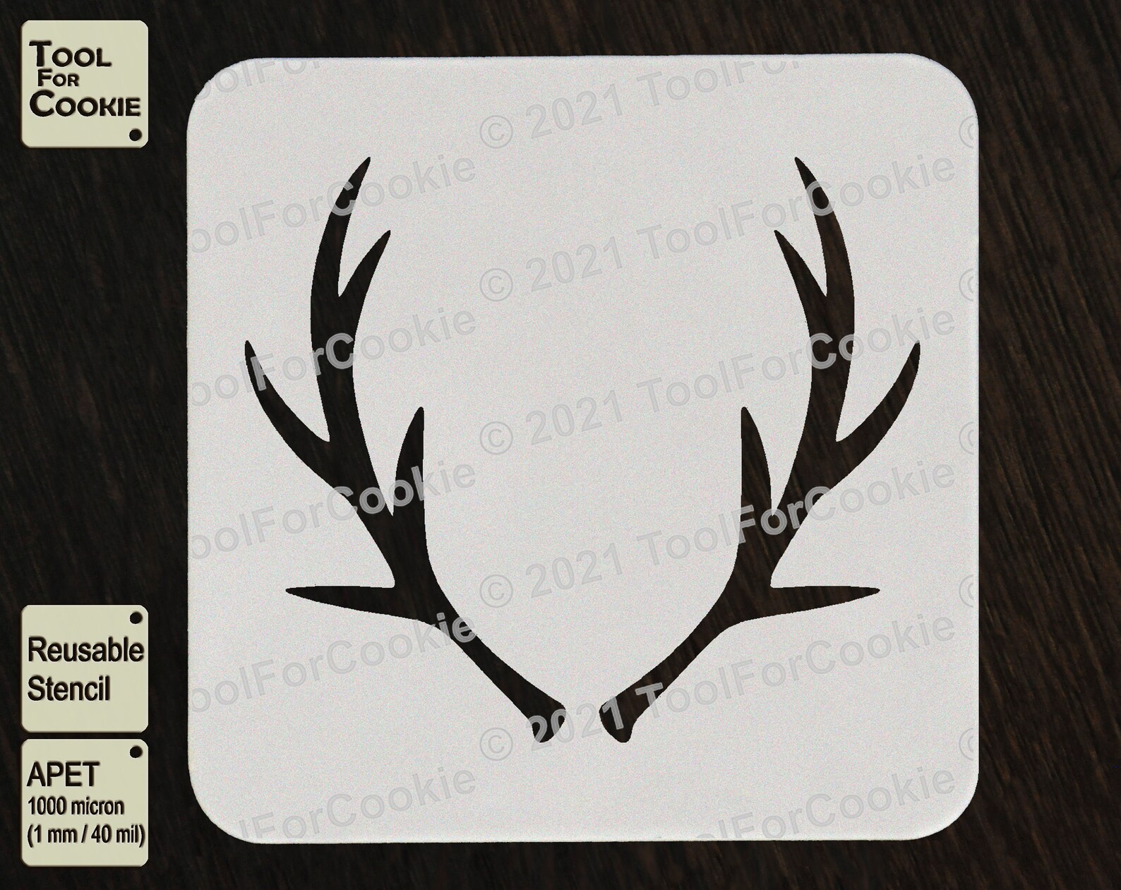 Antlers Stencil Deer Antlers Stencil Etsy