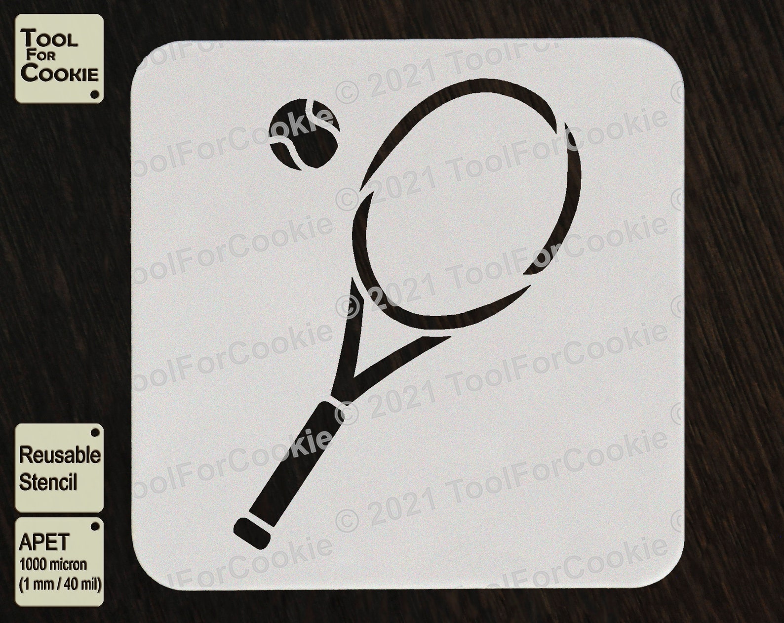 Tennis Racket Stencil Tennis Ball Stencil Etsy