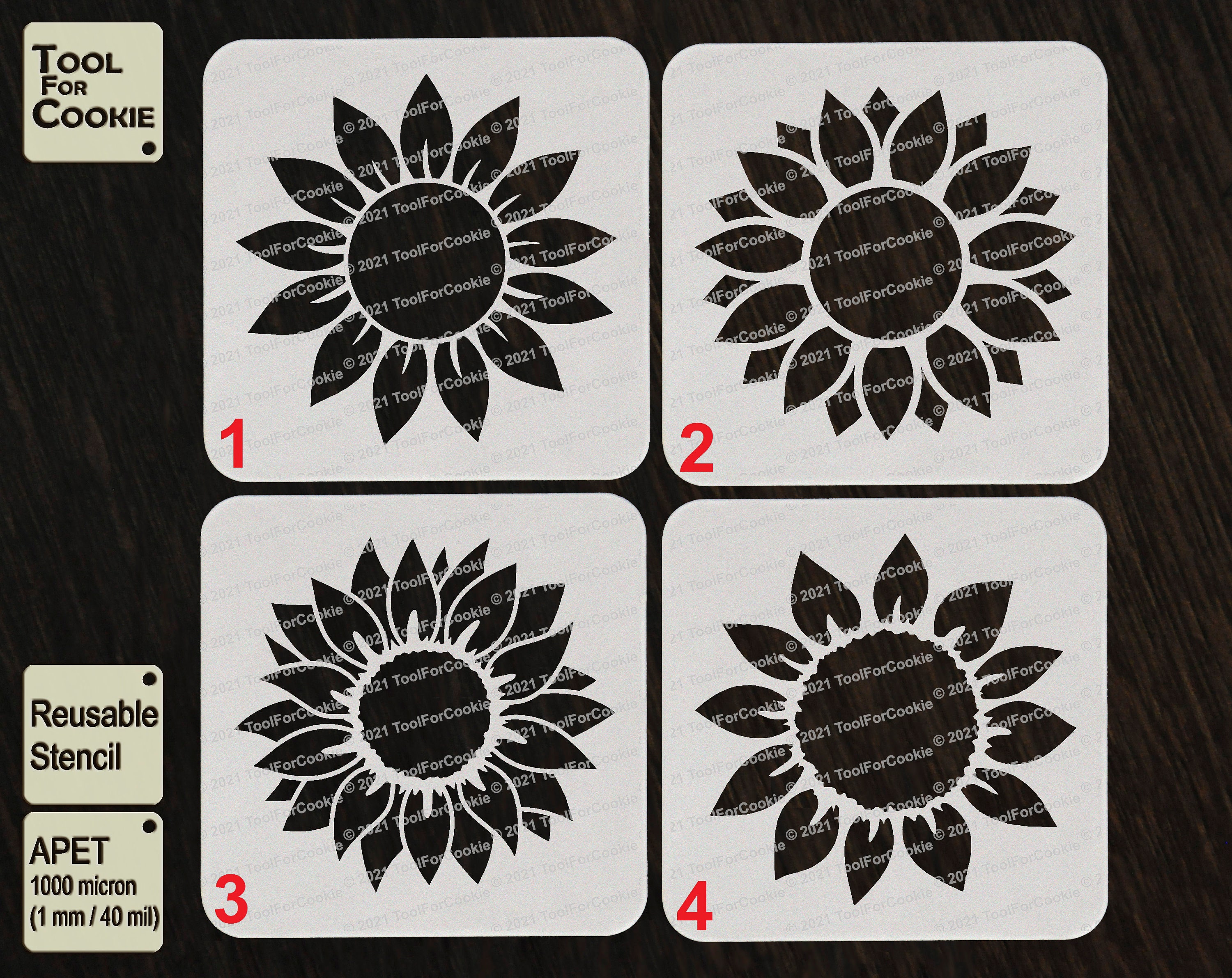 BOHO SUNFLOWER Stencil for Painting on Wood, Canvas, Furniture