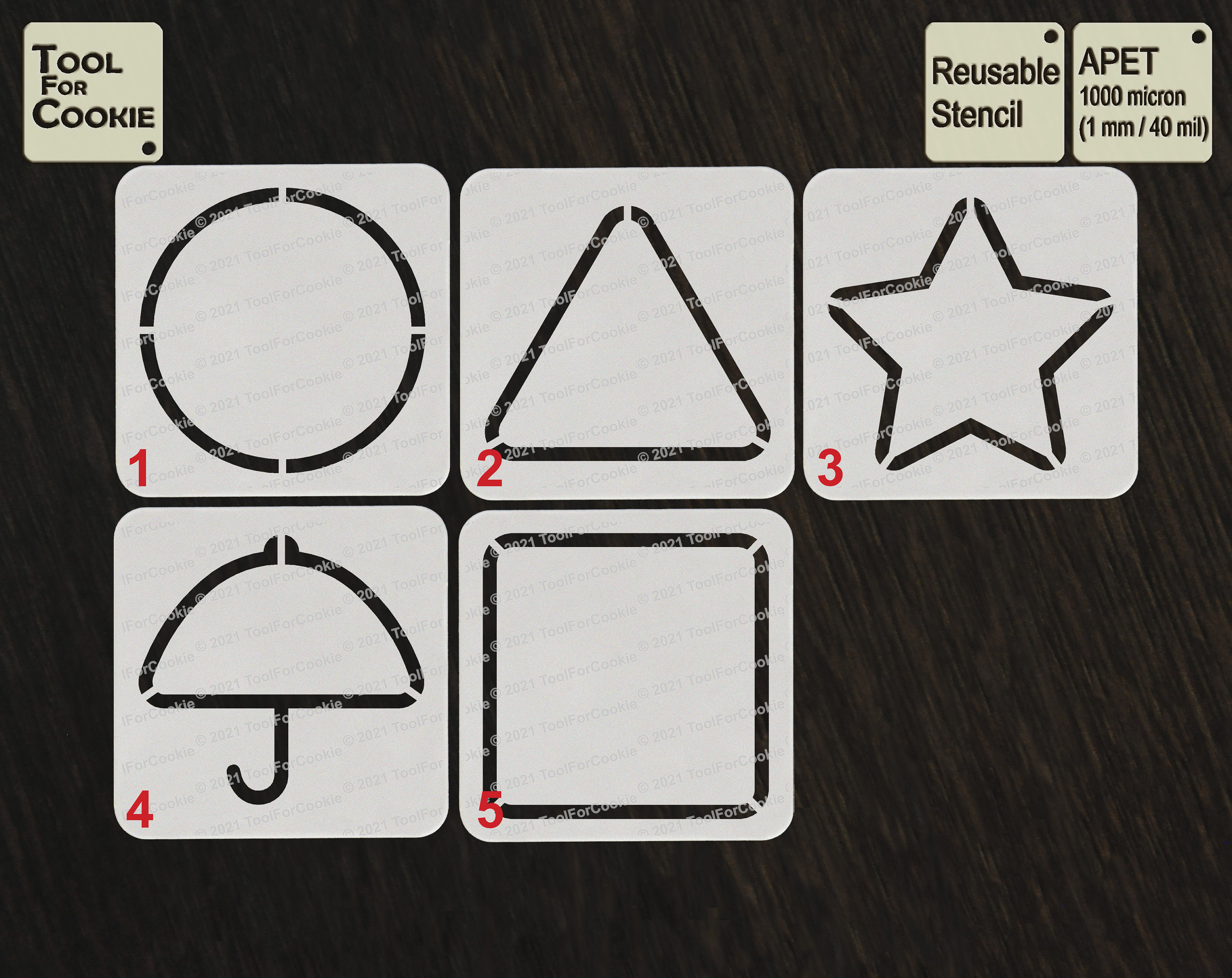 Geometric Shapes Stencils Etsy