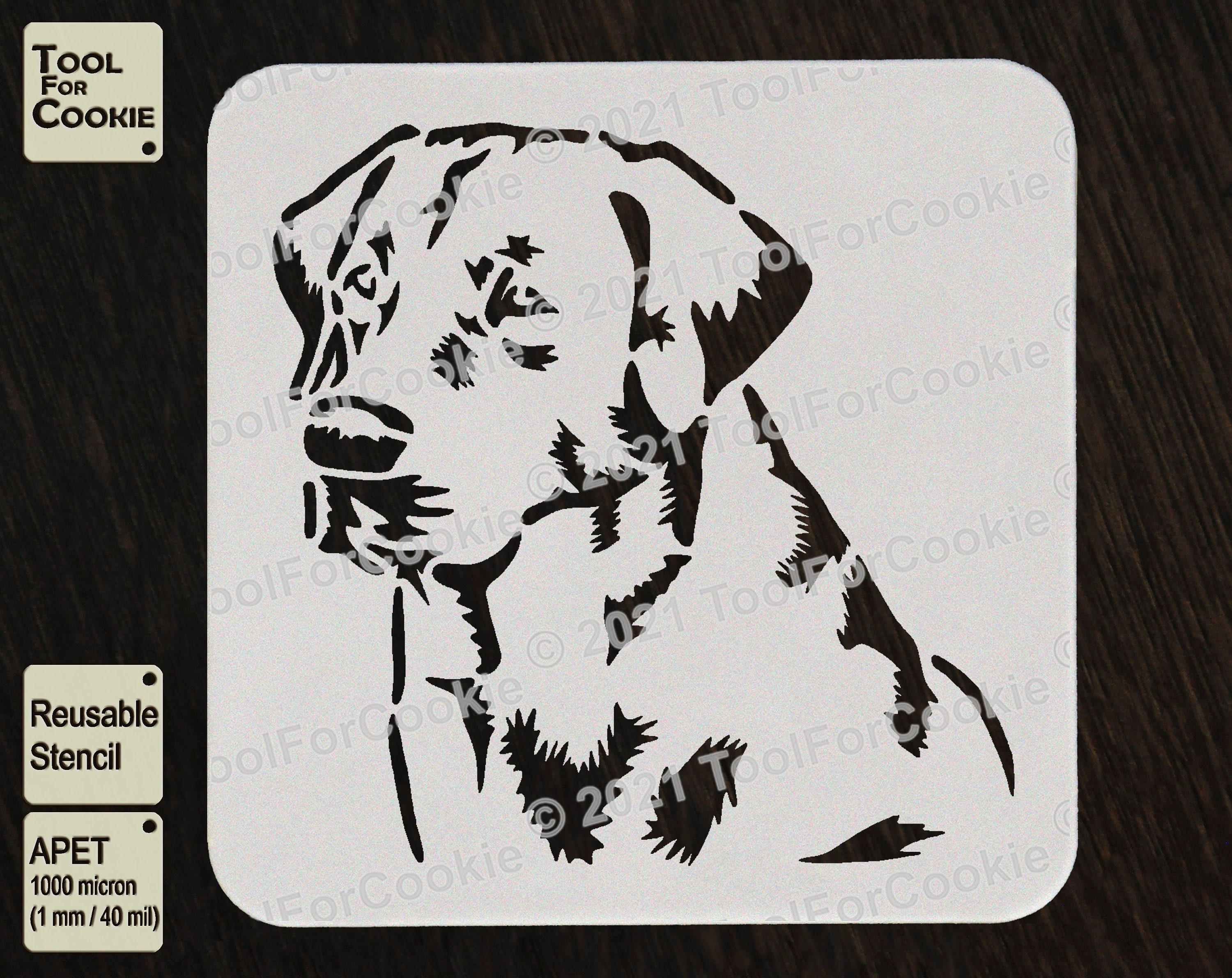 Labrador Dog Stencil Custom Stencils Any Font Any Design Etsy