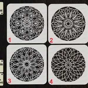 Mandala Art Stencils, Circular Mandala Stencils
