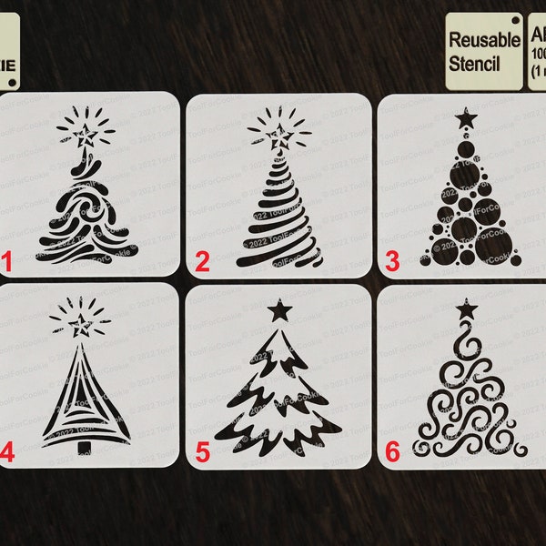 Christmas Tree Stencil, Spruce Stencil