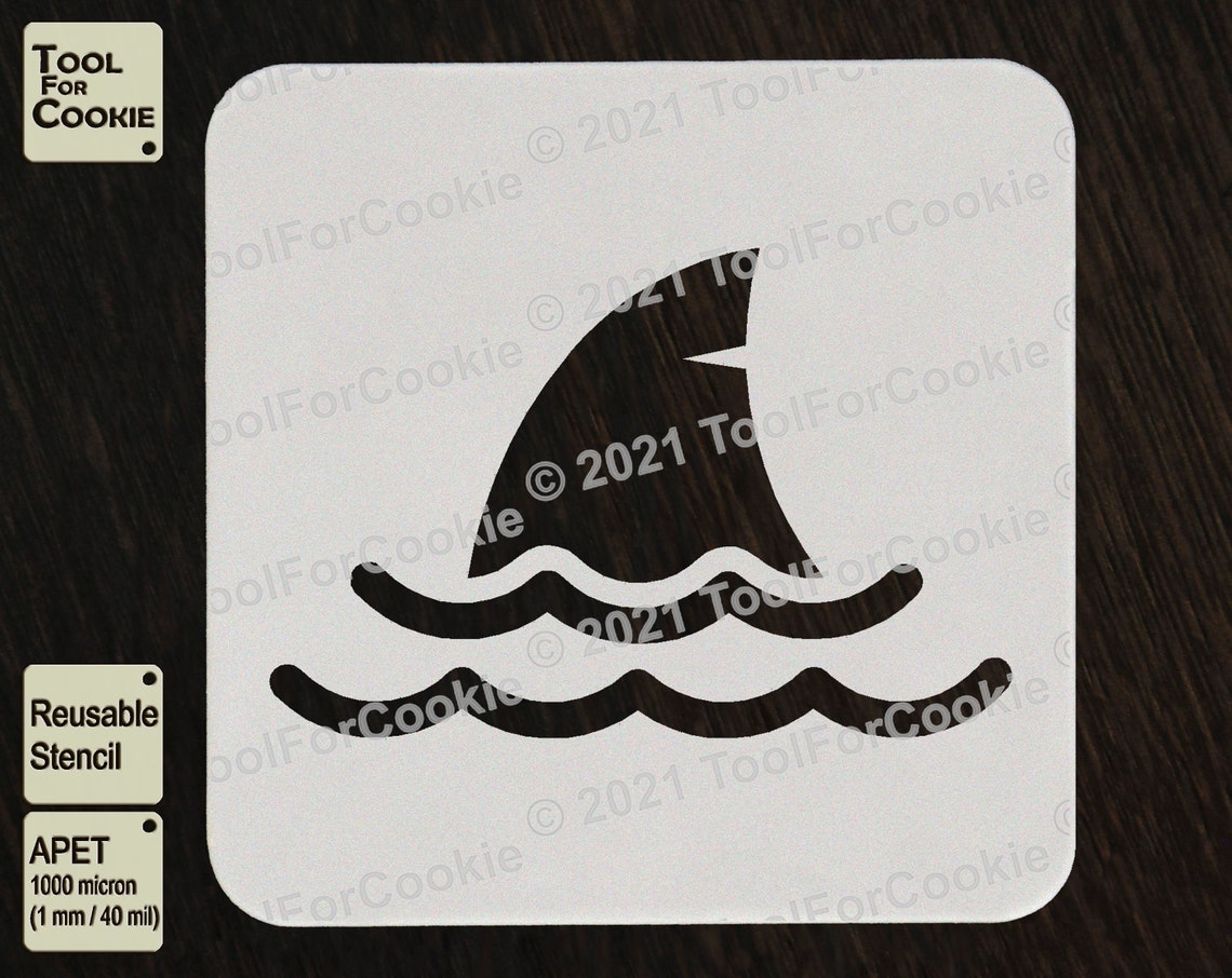 Shark Fin Stencil Etsy shark-fin-stencil-etsy