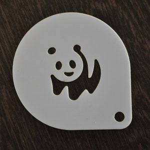 Panda Bear Coffee Stencil, Cookie stencil, Wall decor