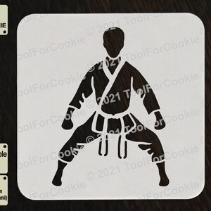 Karate Player Stencil, Karate Stencil, Custom Stencil, Any Font, Any ...