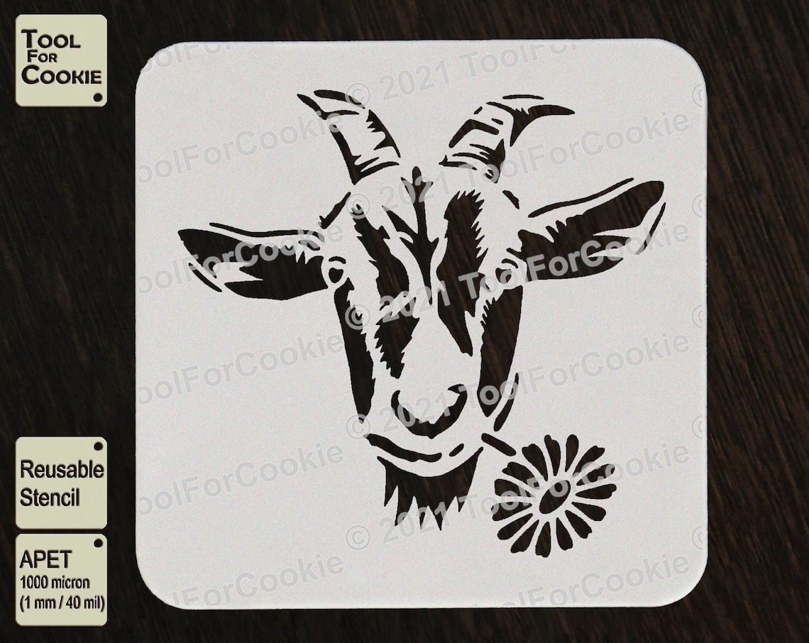 Goat Stencil Custom Stencil Any Font Any Design Any Size Etsy Australia
