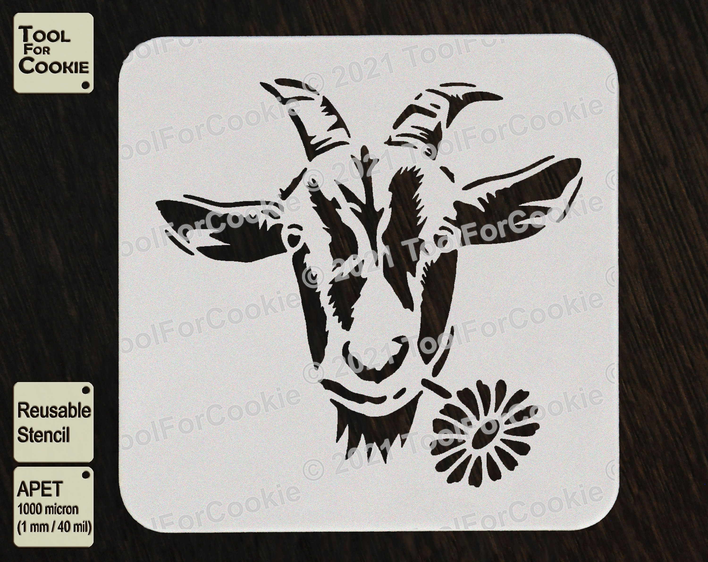 Goat Stencil Custom Stencil Any Font Any Design Any Size Etsy Sweden