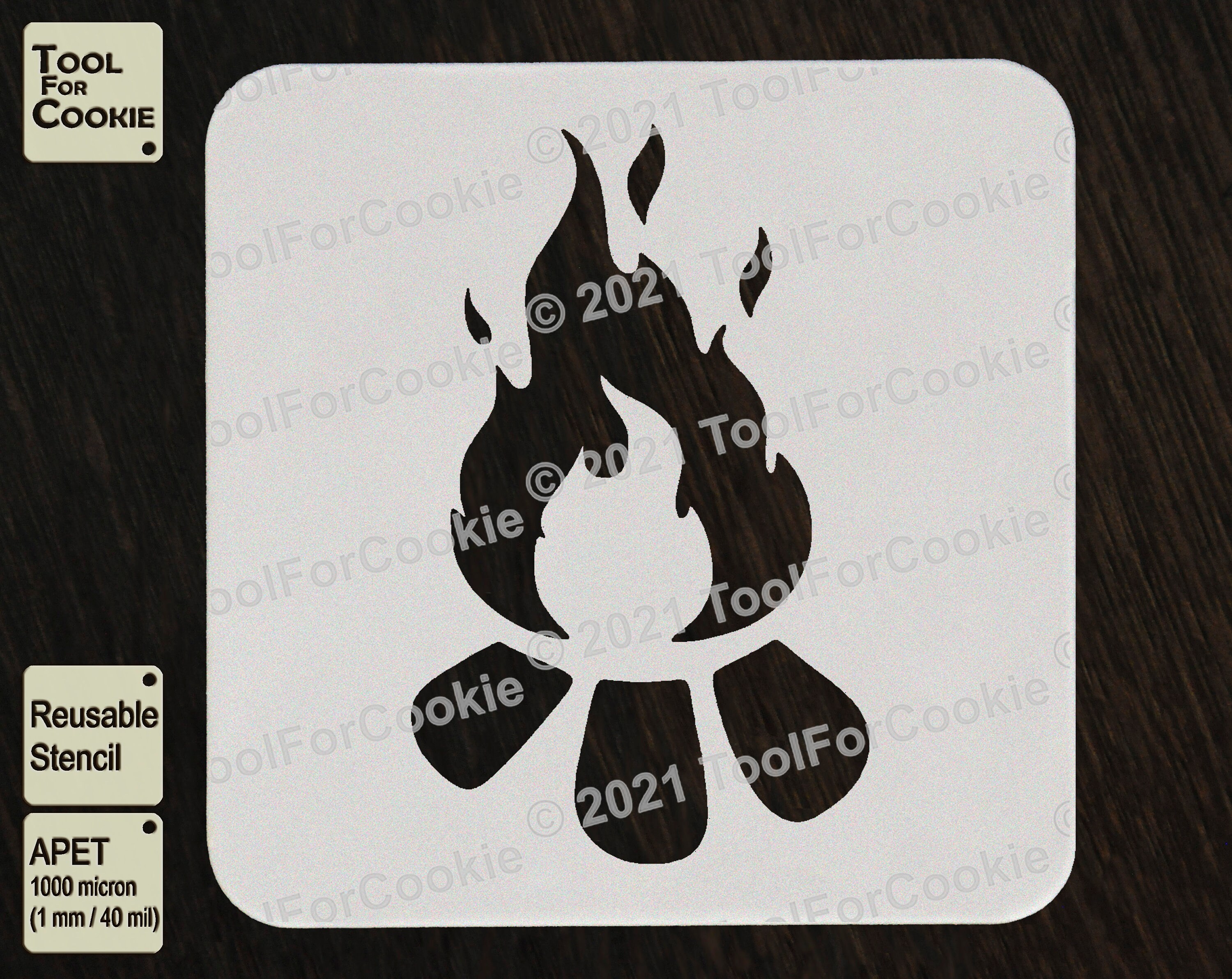 Pokemon - Fire Type Symbol Stencil