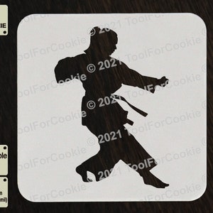 Karate Girl Stencil, Karate Stencil, Custom Stencil, Any Font, Any ...