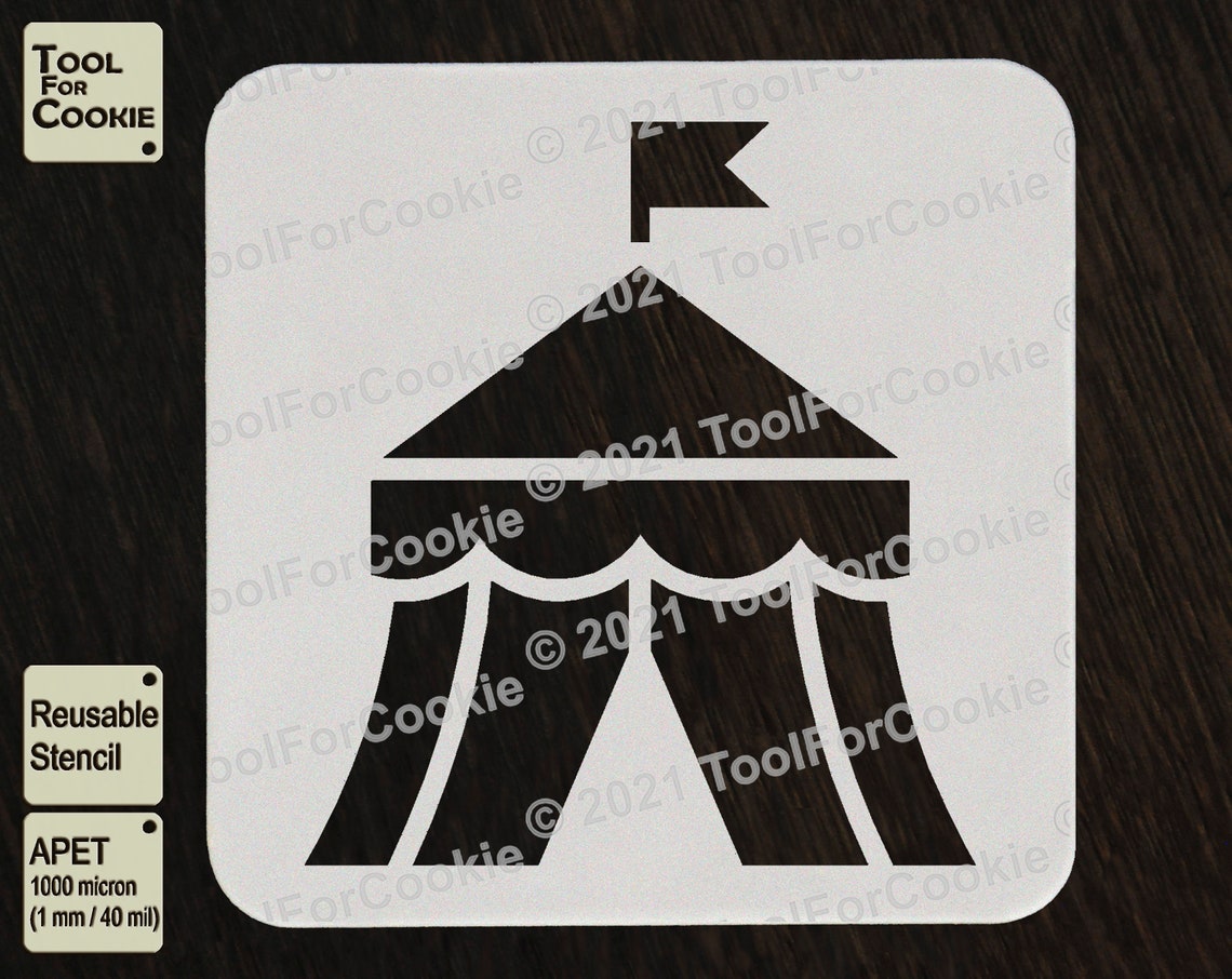 Circus Stencil Circus Tent Stencil - Etsy