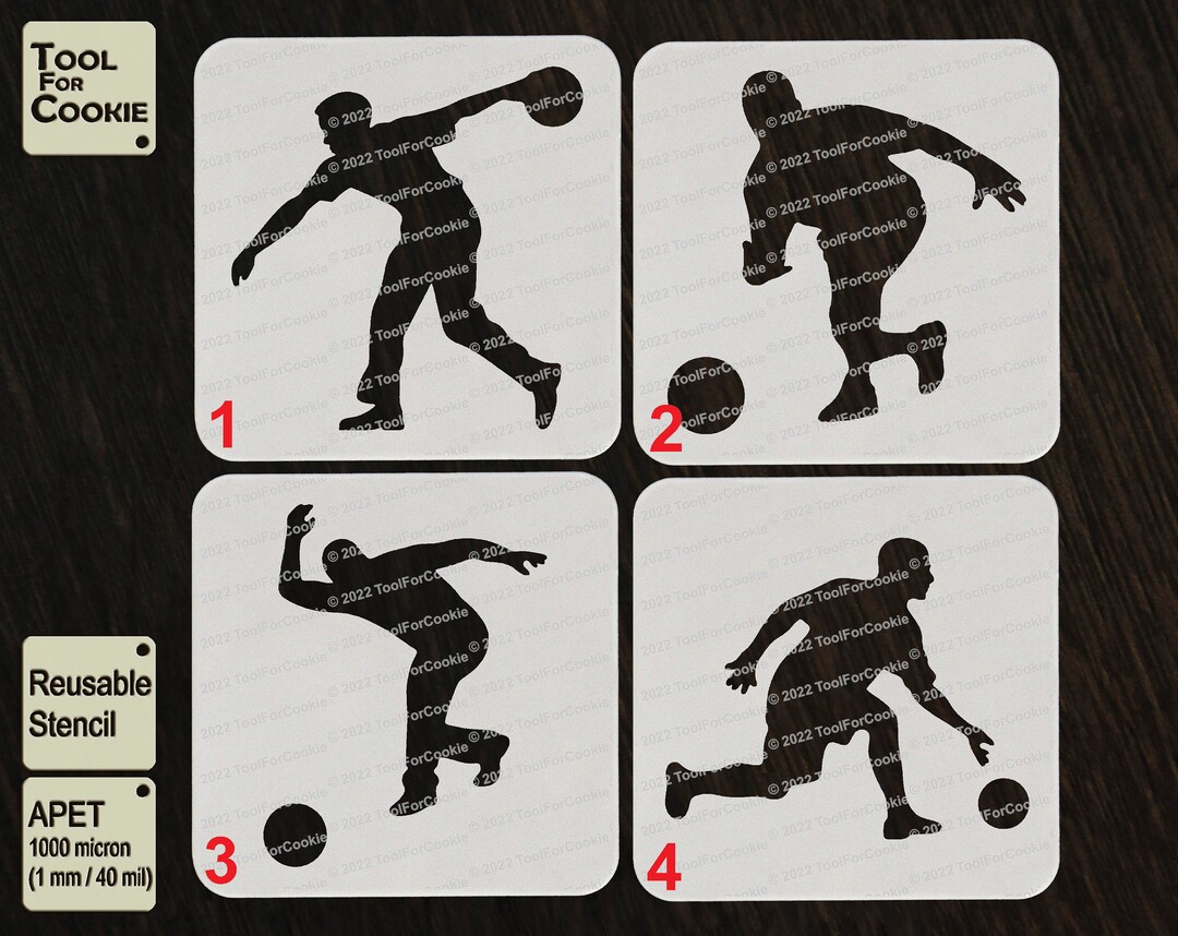 Bowling Stencil Etsy