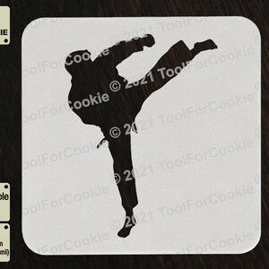 Karate Player Stencil, Karate Stencil, Custom Stencil, Any Font, Any ...