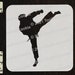 Karate Player Stencil Karate Stencil Custom Stencil Any - Etsy