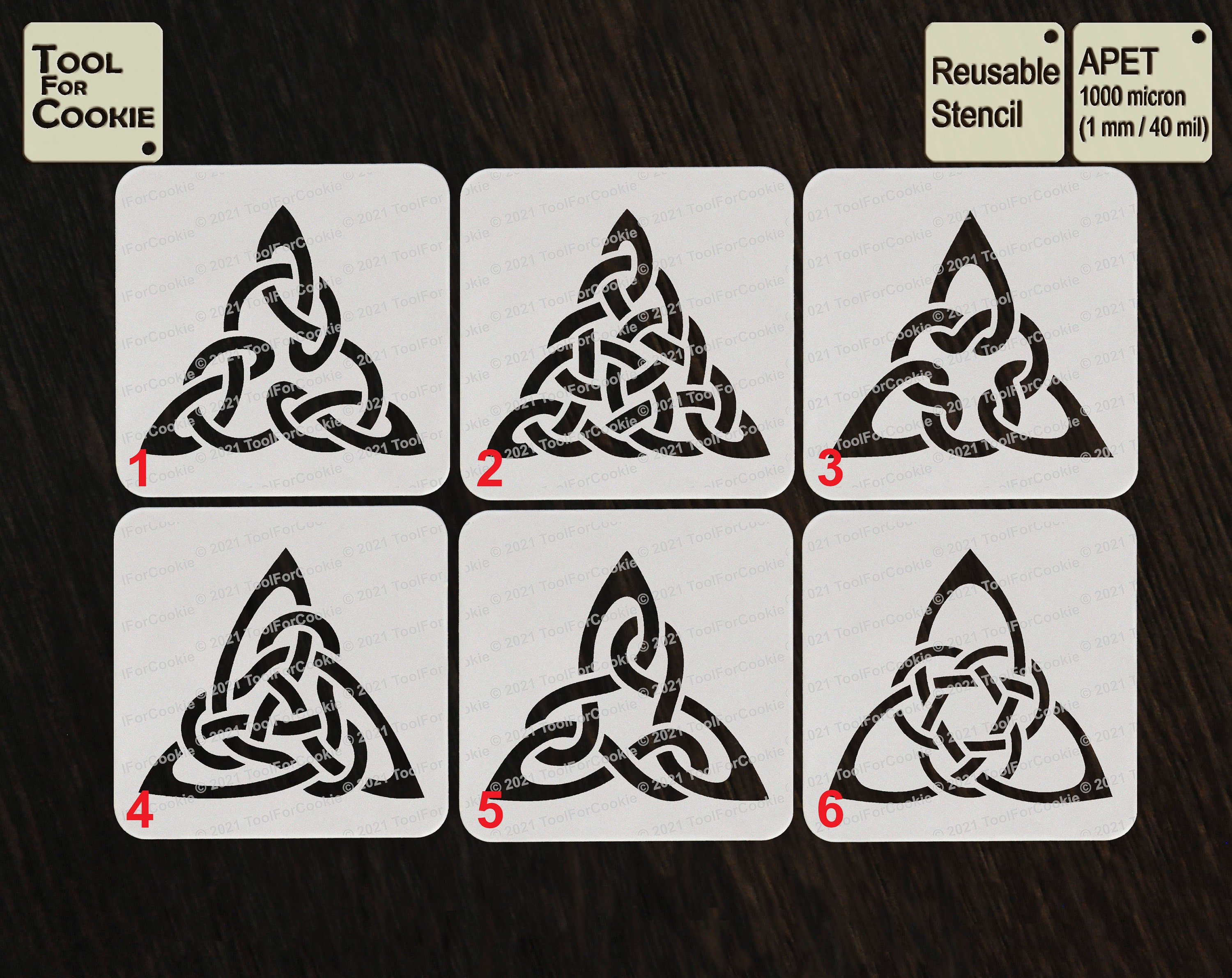 Celtic Trinity Knot Stencil Etsy