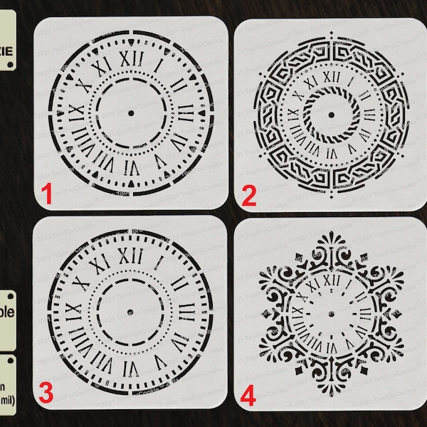 Clock Stencils Etsy
