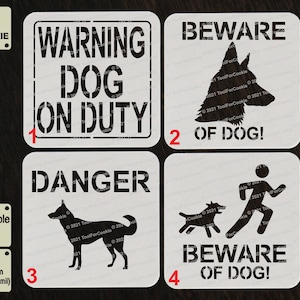 Beware Of Dog Stencil