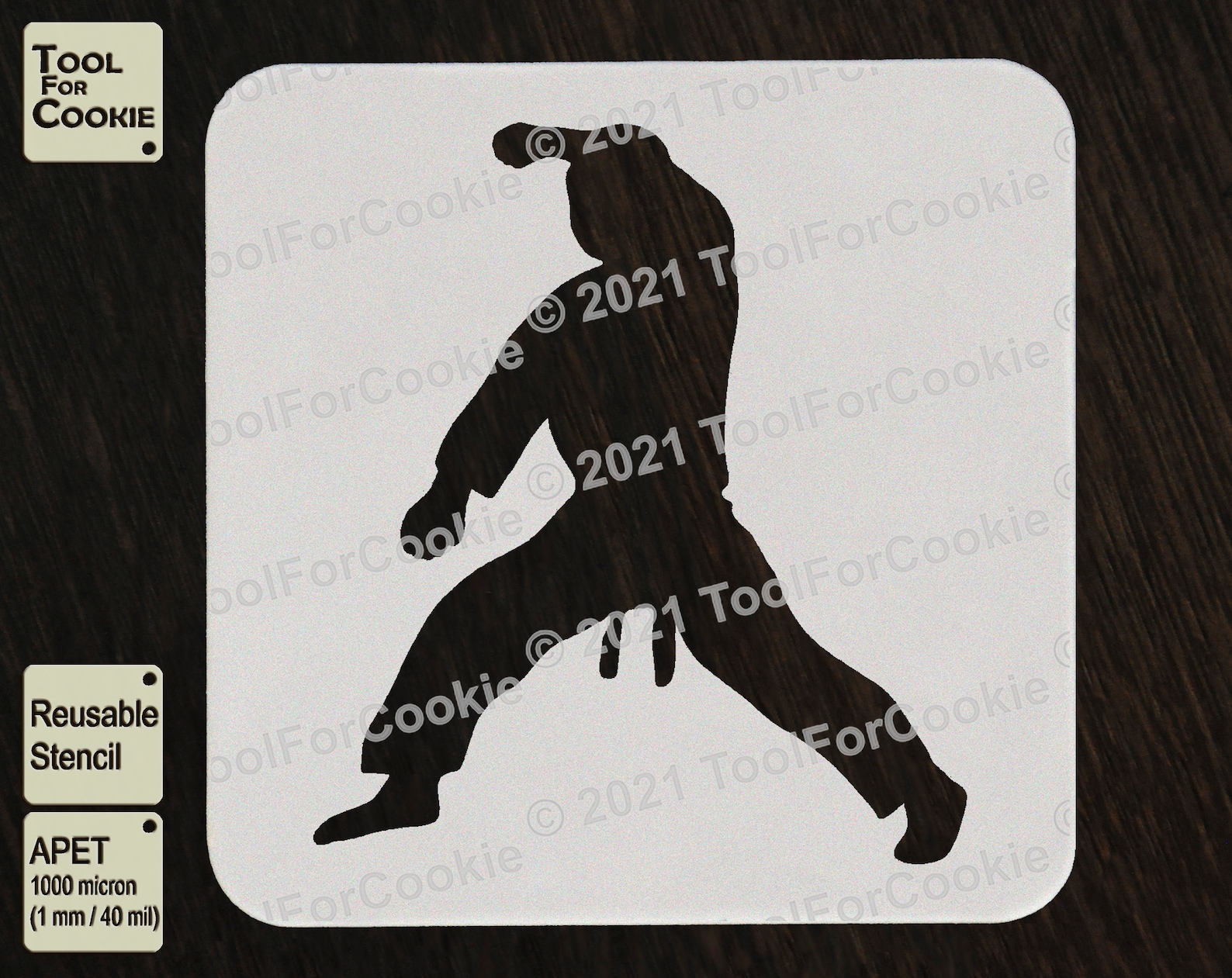 Karate Player Stencil Karate Stencil Custom Stencil Any - Etsy