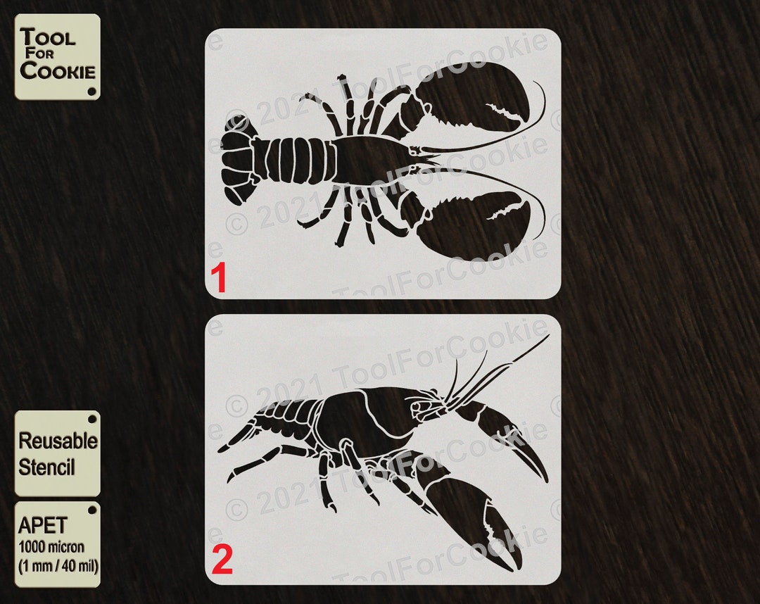 Lobster Stencil - Etsy