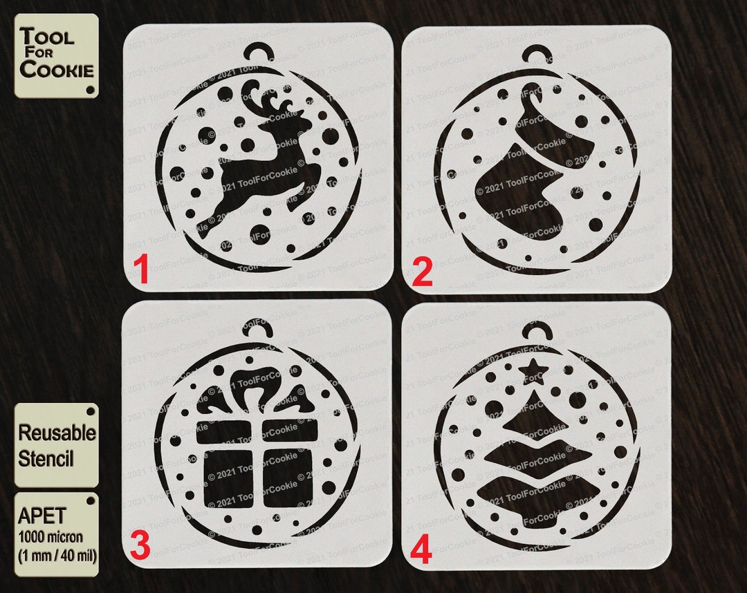 Christmas Balls Stencil - Etsy