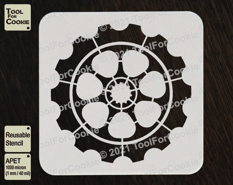 Gear Stencil Etsy