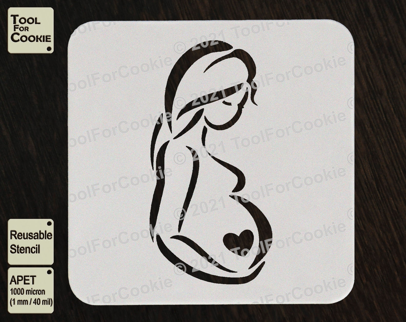 Pregnant Woman Stencil | Etsy