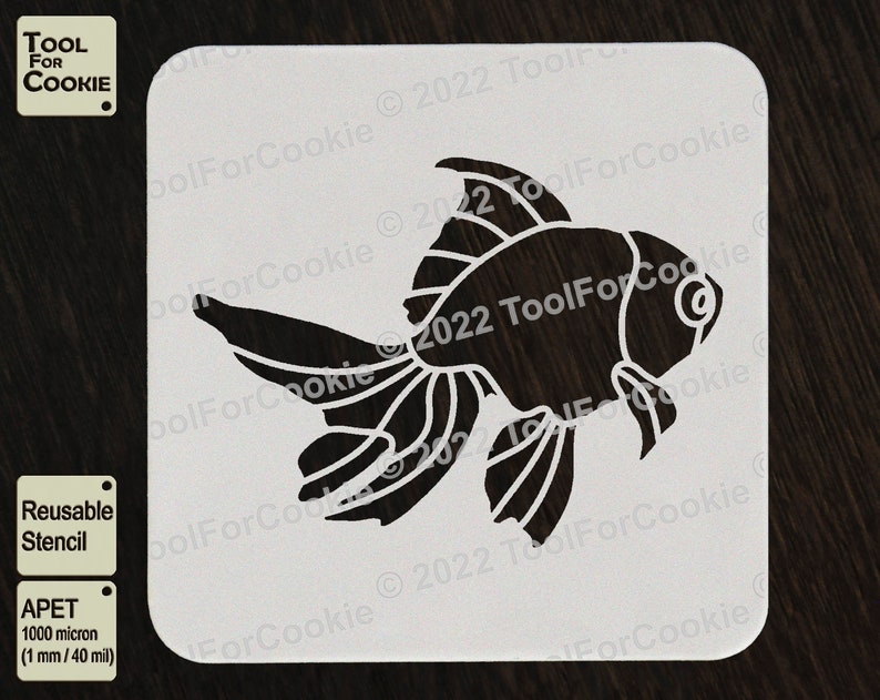 Gold Fish Stencil Fish Stencil Custom Stencil Etsy