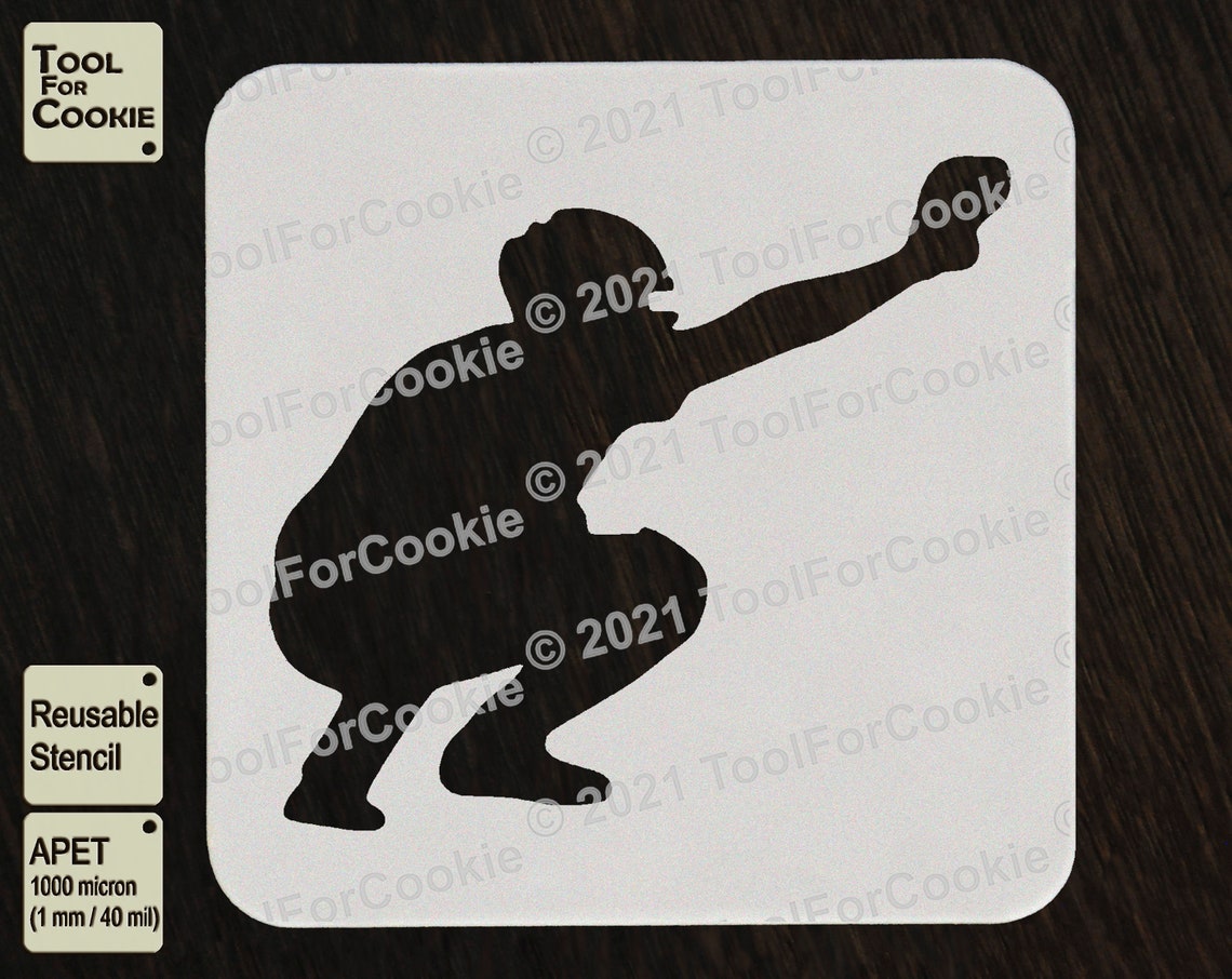Baseball Stencil, Baseball Player Stencil - Etsy