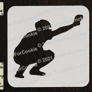 Baseball Stencil, Baseball Player Stencil - Etsy