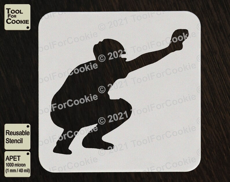 Baseball Stencil, Baseball Player Stencil - Etsy