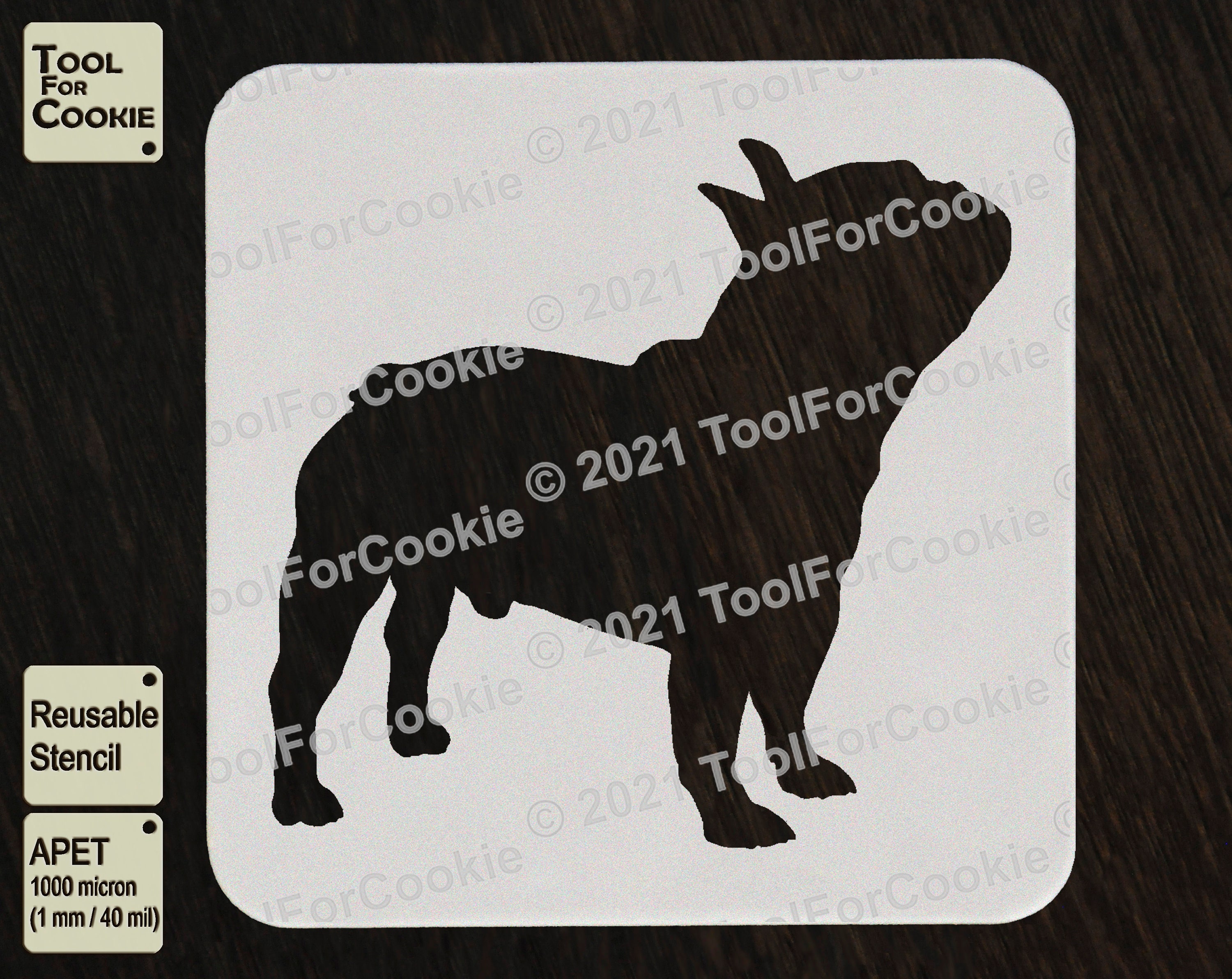 French Bulldog Stencil - Etsy