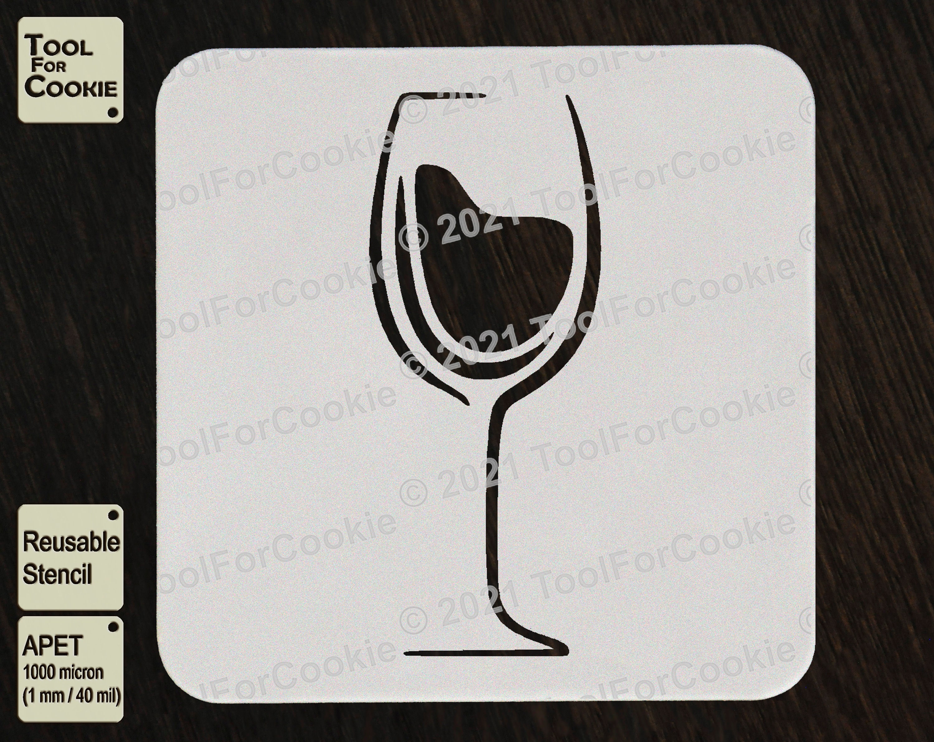 Wine Glass Stencil - Etsy