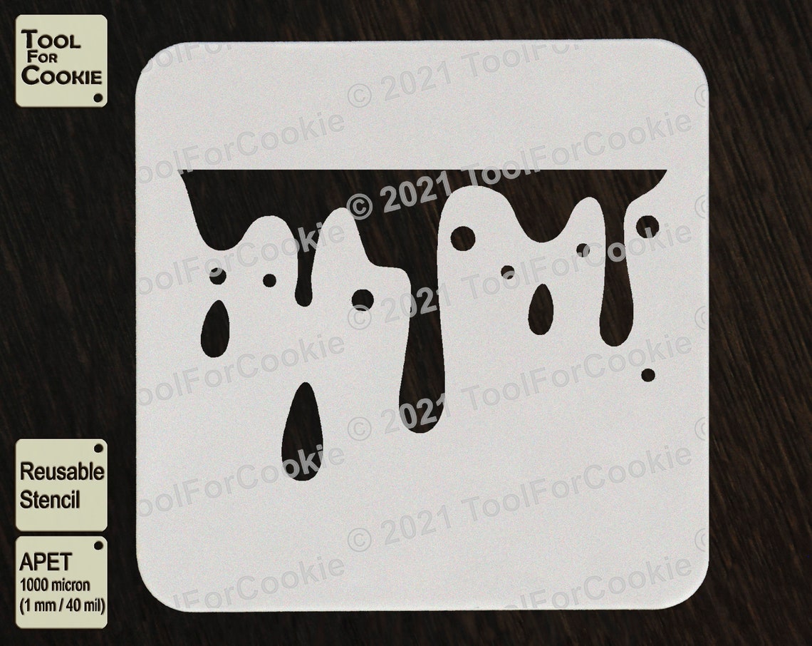 Drip Stencil Paint Stencil Etsy