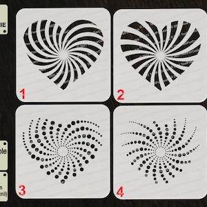 Mandala Art Stencils, Mandala heart style art Stencils